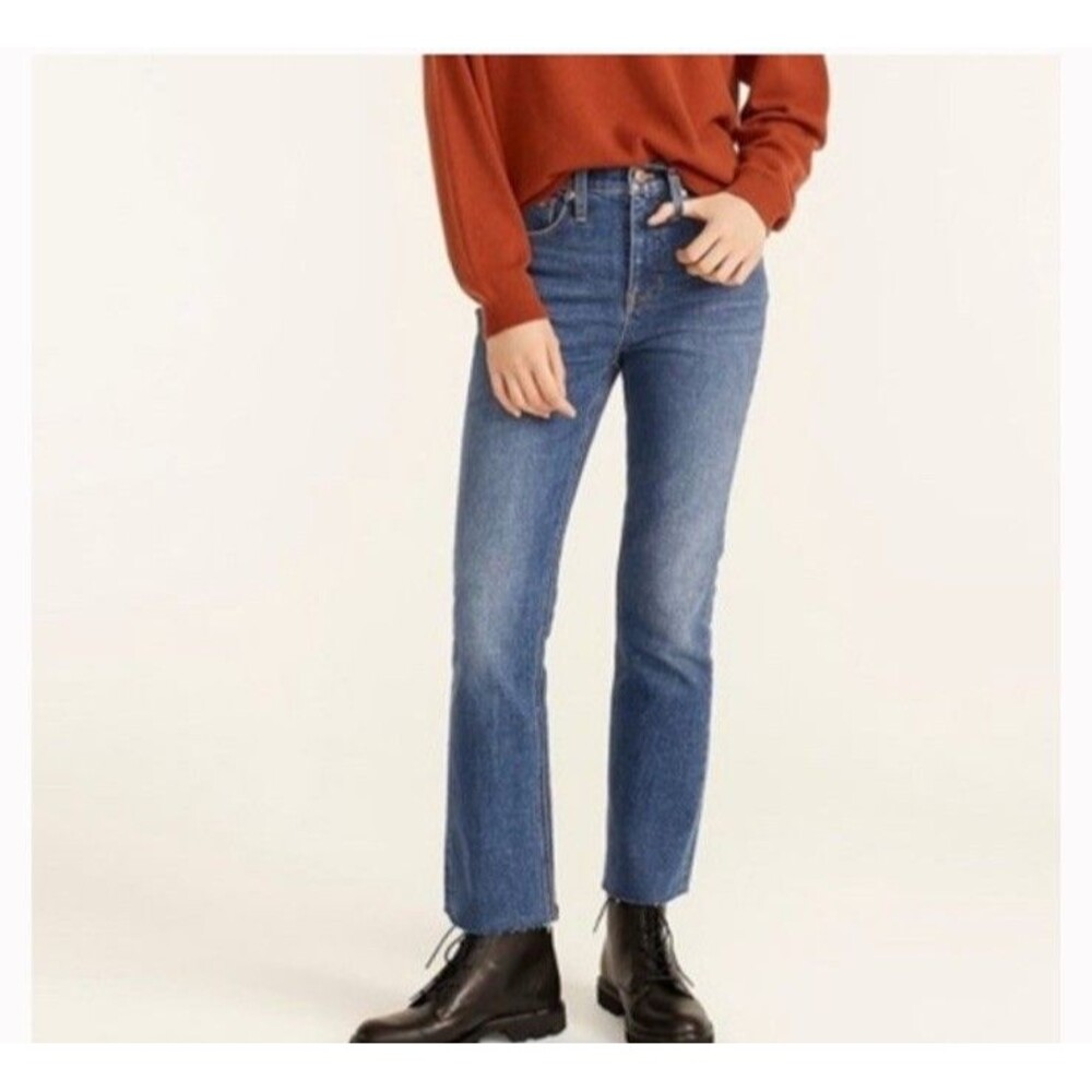 J. Crew - Womens Blue Denim Boot Crop 10” Rise With 25” Inseam Jeans Size 29